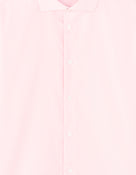 Slim Fit 100% Cotton Solid Spread Collar Shirts - Pink
