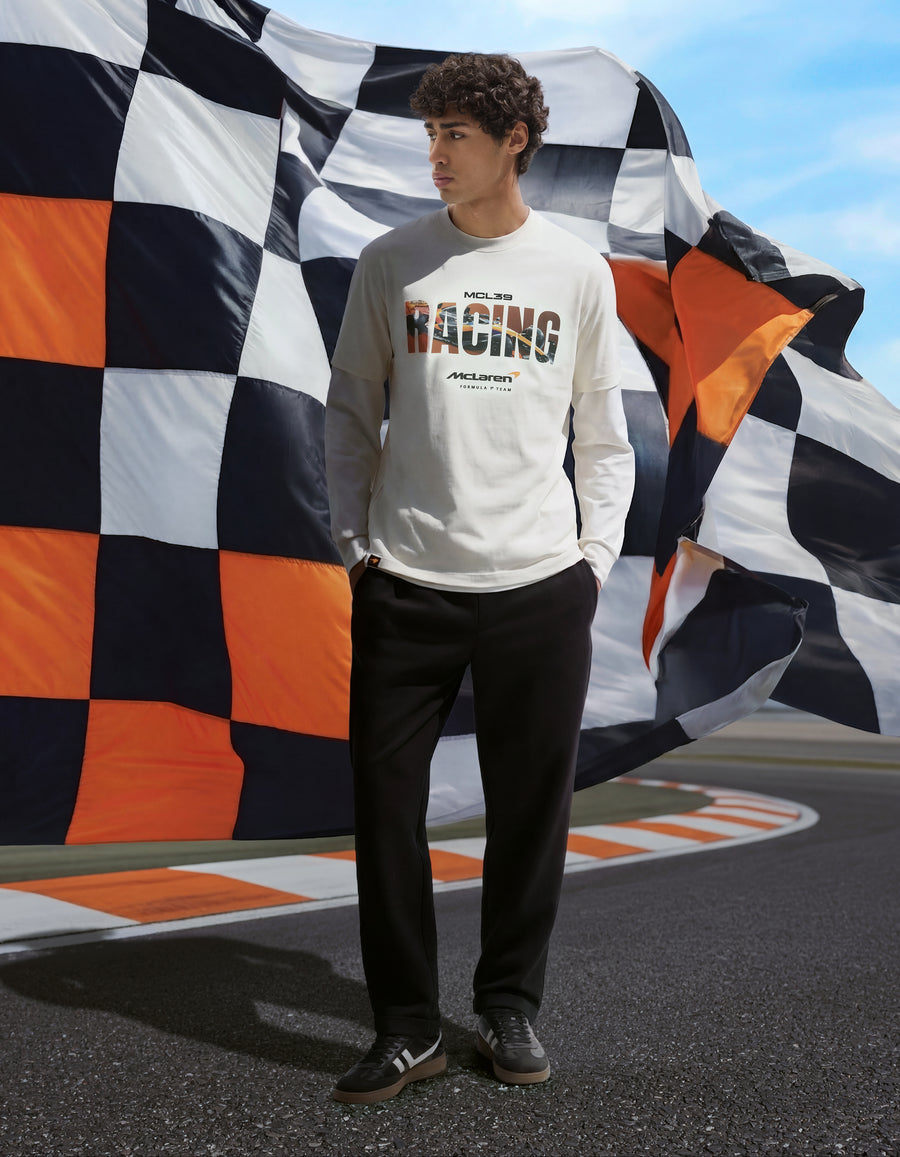 McLaren Racing Slim Fit 100% Cotton Crew Neck T-Shirt