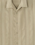 Relaxed Fit 100% Cotton Solid Cuban Collar Shirts