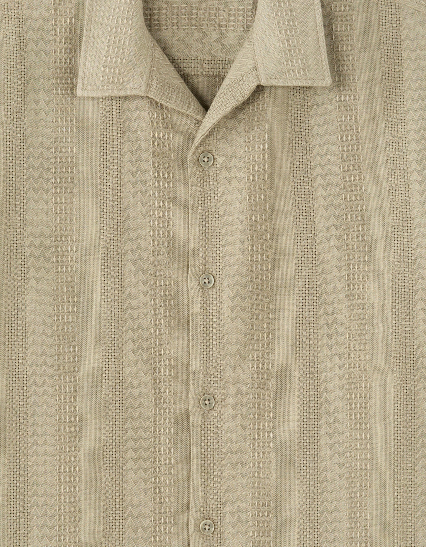 Relaxed Fit 100% Cotton Solid Cuban Collar Shirts