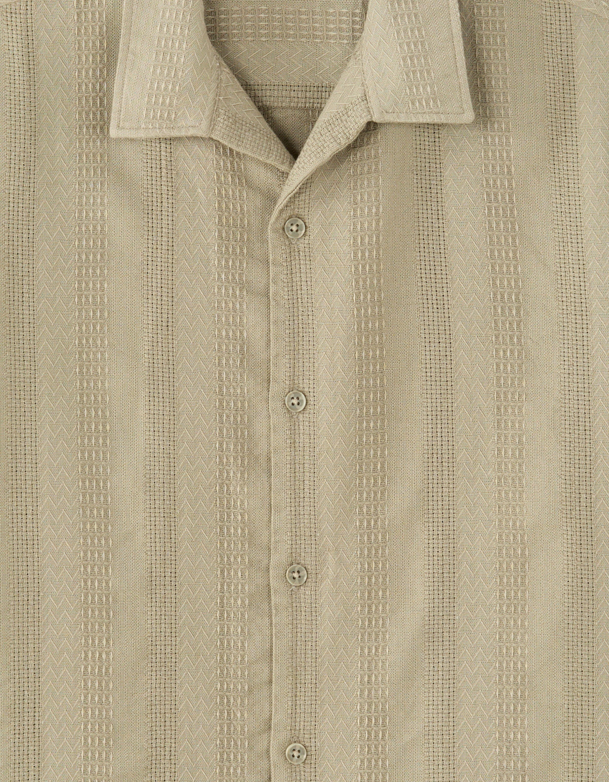 Relaxed Fit 100% Cotton Solid Cuban Collar Shirts