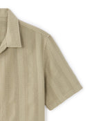 Relaxed Fit 100% Cotton Solid Cuban Collar Shirts