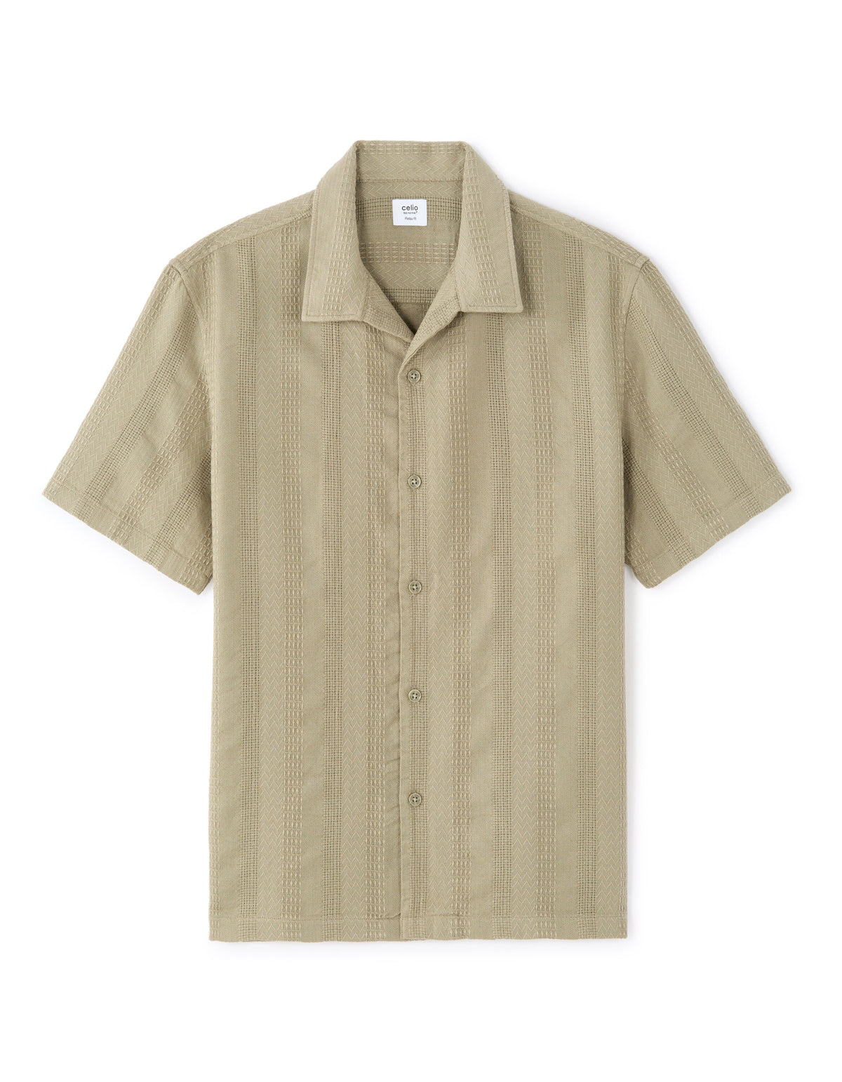 Relaxed Fit 100% Cotton Solid Cuban Collar Shirts