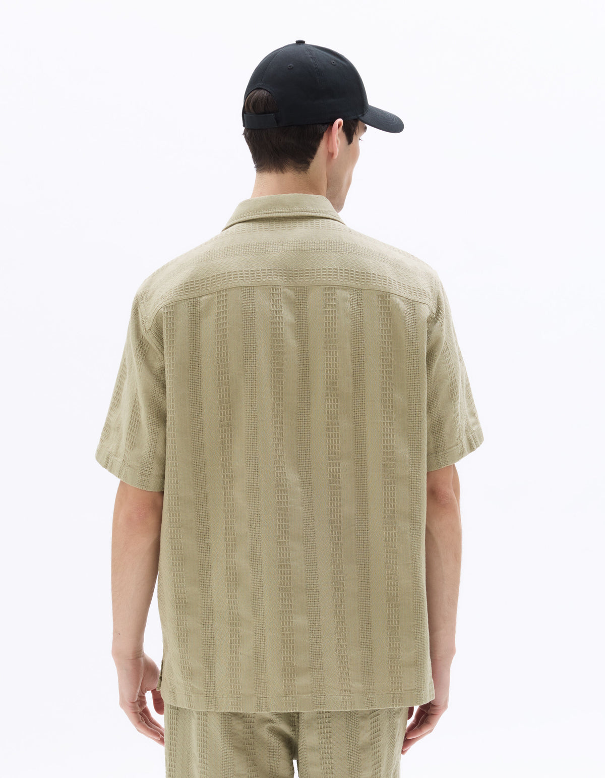 Relaxed Fit 100% Cotton Solid Cuban Collar Shirts