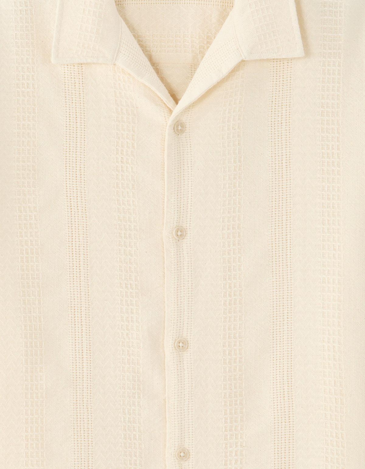 Relaxed Fit 100% Cotton Solid Cuban Collar Shirts