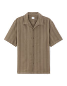 Relaxed Fit 100% Cotton Solid Cuban Collar Shirts
