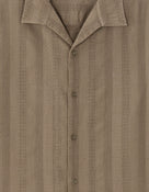 Relaxed Fit 100% Cotton Solid Cuban Collar Shirts