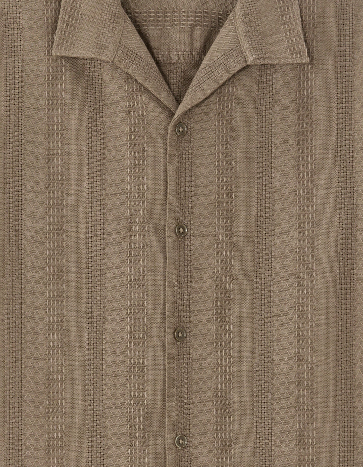Relaxed Fit 100% Cotton Solid Cuban Collar Shirts