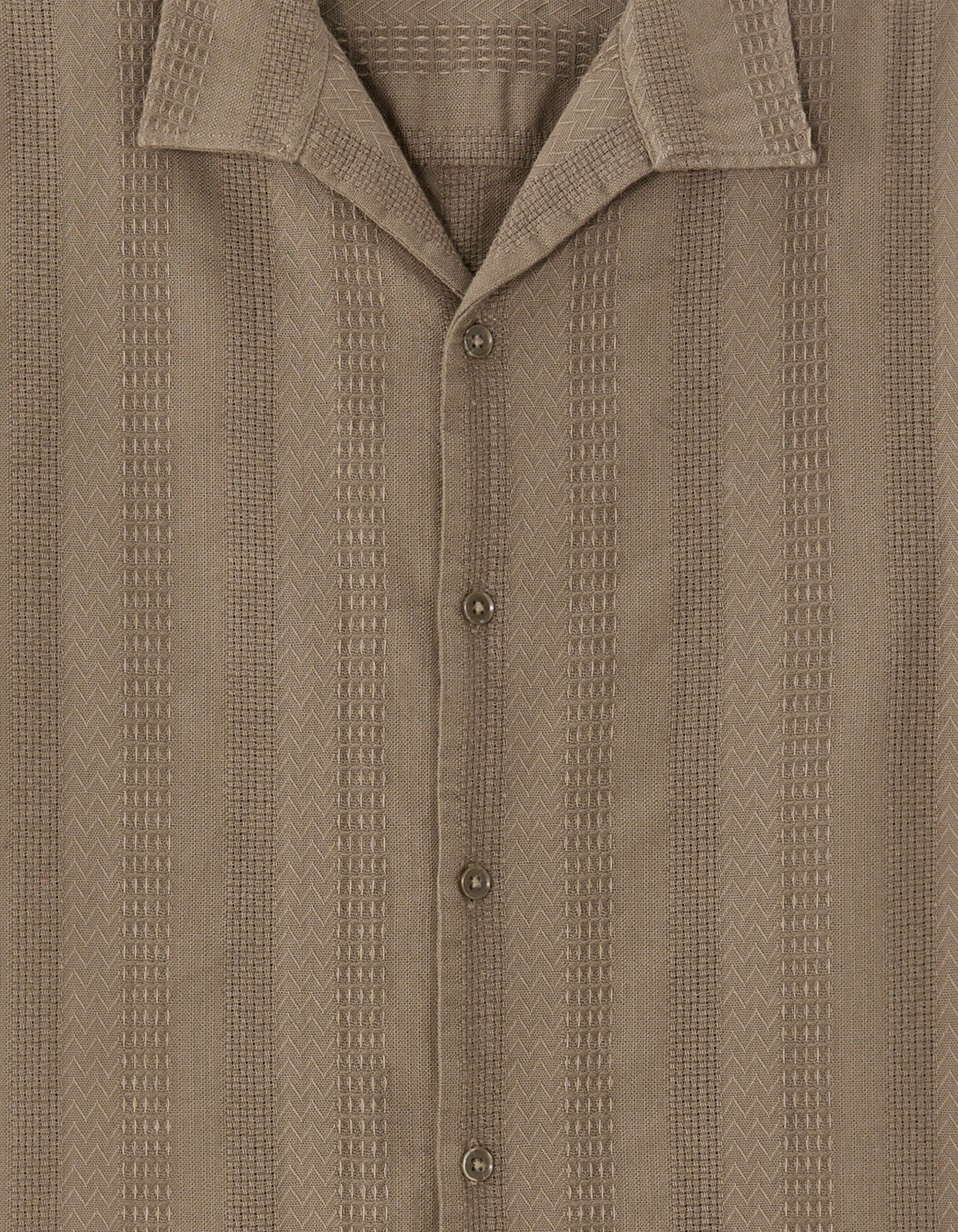 Relaxed Fit 100% Cotton Solid Cuban Collar Shirts