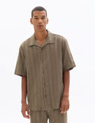 Relaxed Fit 100% Cotton Solid Cuban Collar Shirts
