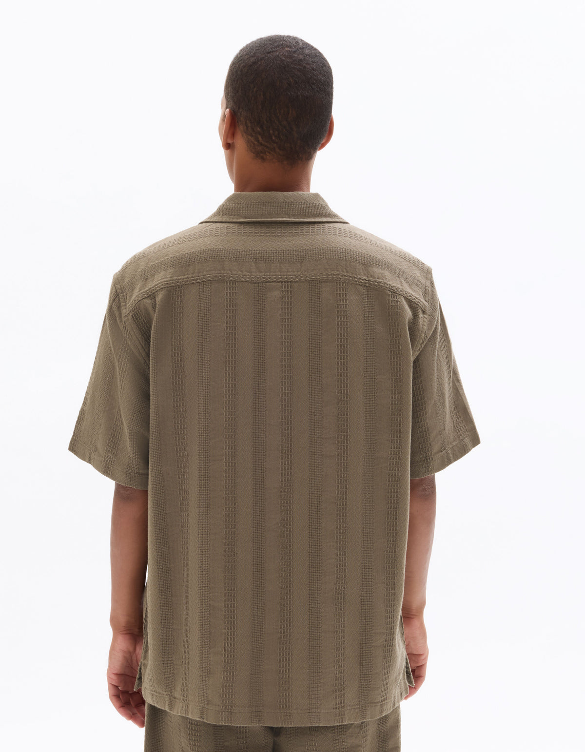 Relaxed Fit 100% Cotton Solid Cuban Collar Shirts
