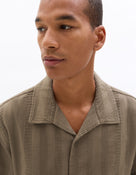 Relaxed Fit 100% Cotton Solid Cuban Collar Shirts