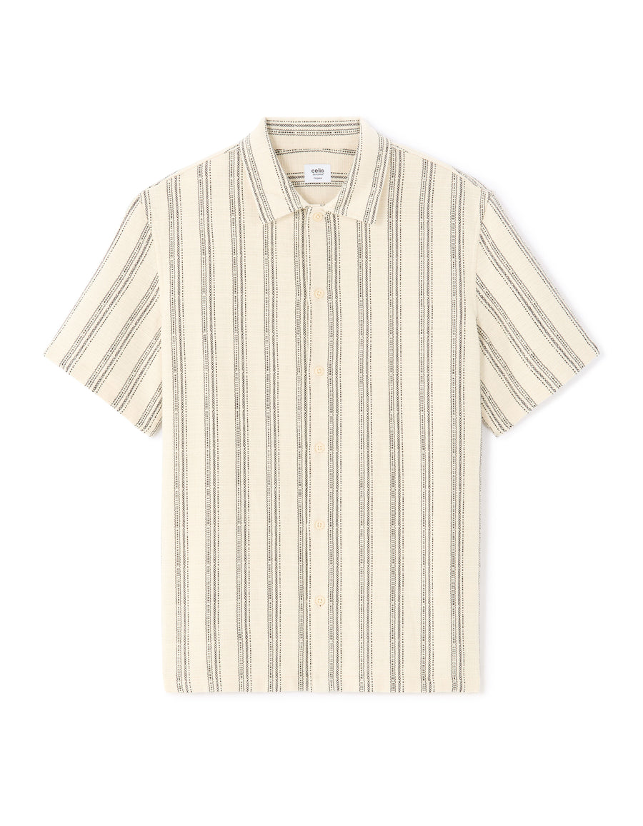 Regular Fit 100% Cotton Regular Collar Shirts - Off White