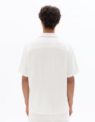 Relaxed Fit 100% Cotton Cuban Collar Shirts - White