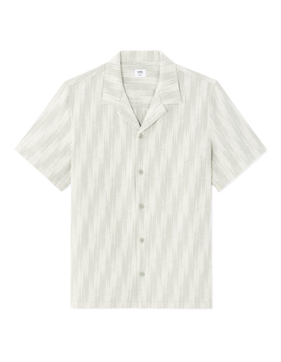 Regular Fit 100% Cotton Printed Polo Collar Shirt - Khaki