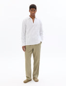 Regular Fit Cotton Solid French Collar Shirts