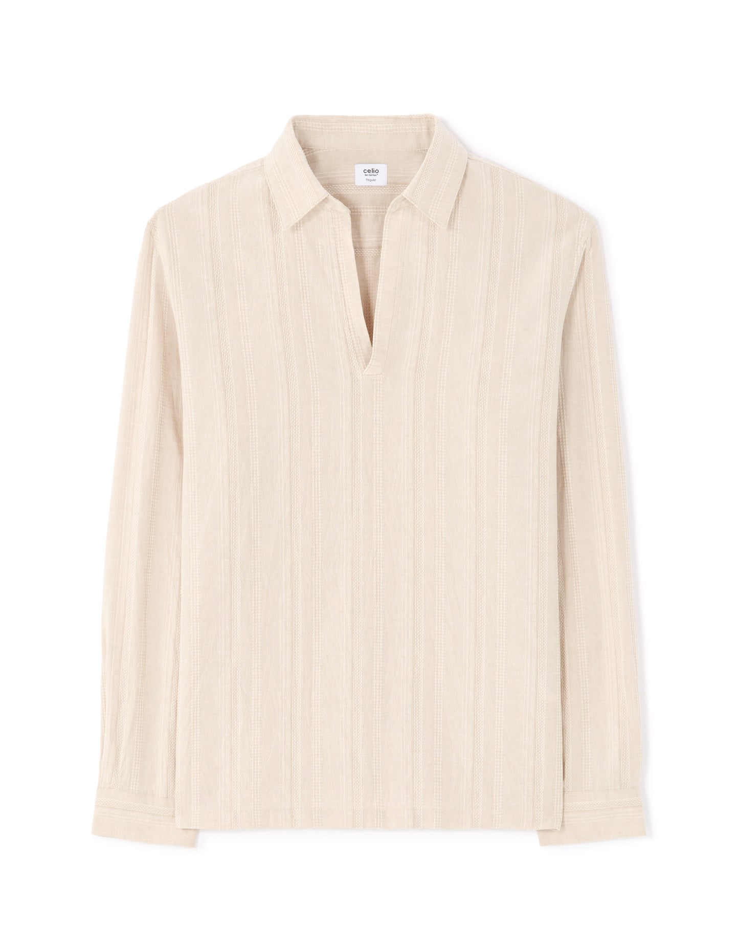 Regular Fit Cotton Solid French Collar Shirts