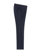 Slim Fit 100% Polyester Formal Trouser - Navy Blue
