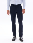 Slim Fit 100% Polyester Formal Trouser - Navy Blue