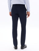 Slim Fit 100% Polyester Formal Trouser - Navy Blue