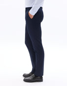 Slim Fit 100% Polyester Formal Trouser - Navy Blue