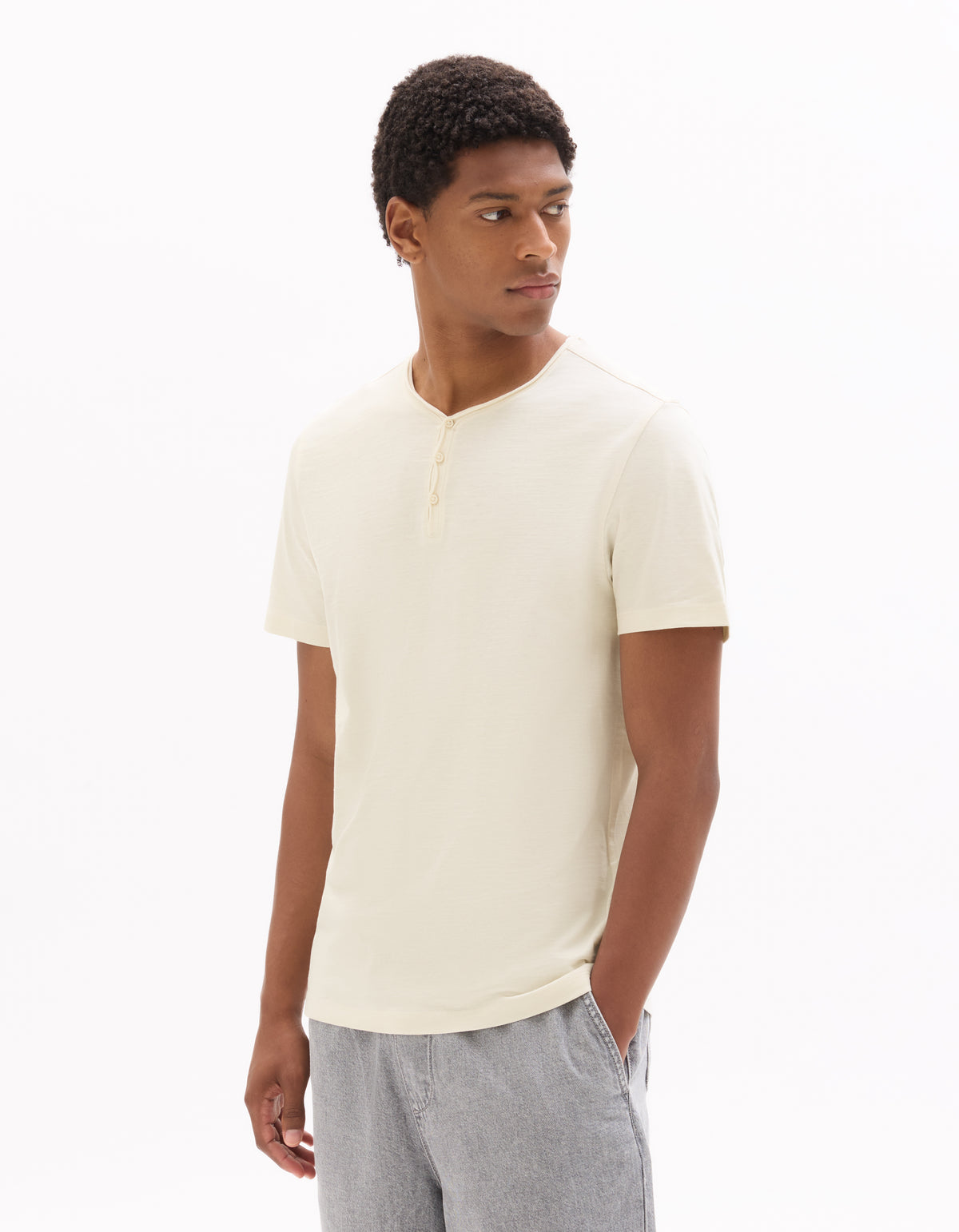 Regular Fit 100% Cotton Solid V Neck T-Shirts