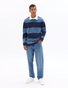 Regular Fit 100% Cotton Stripes Polo Collar T-Shirts
