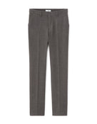 Straight Fit Poly-Viscose Solid  Casual Trouser - Grey