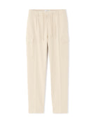 Straight Fit 100% Cotton Solid Casual Trouser - Beige
