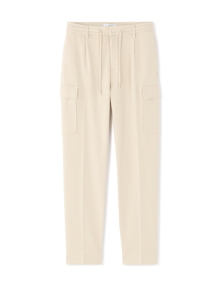 Straight Fit 100% Cotton Solid Casual Trouser - Beige