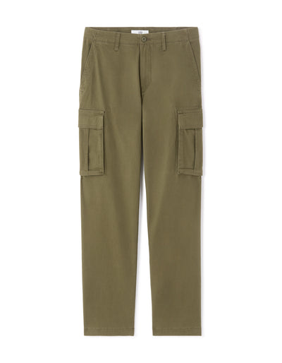 Straight Fit 100% Cotton Casual Trousers - Khaki