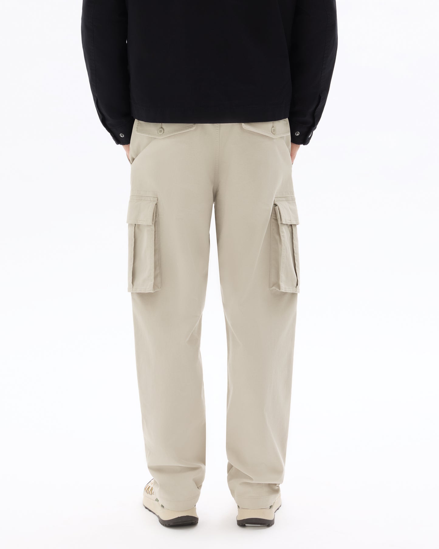 Straight Fit 100% Cotton Casual Trousers - Beige