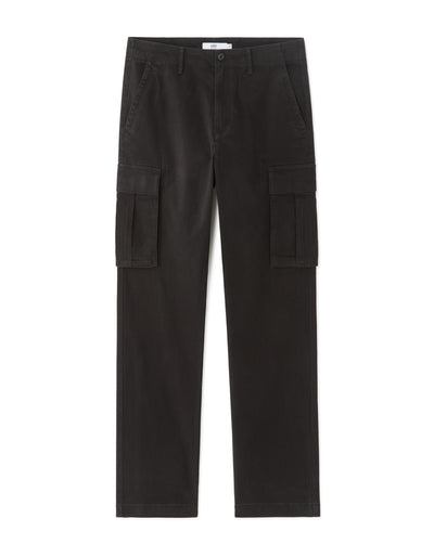 Straight Fit 100% Cotton Casual Trousers - Black