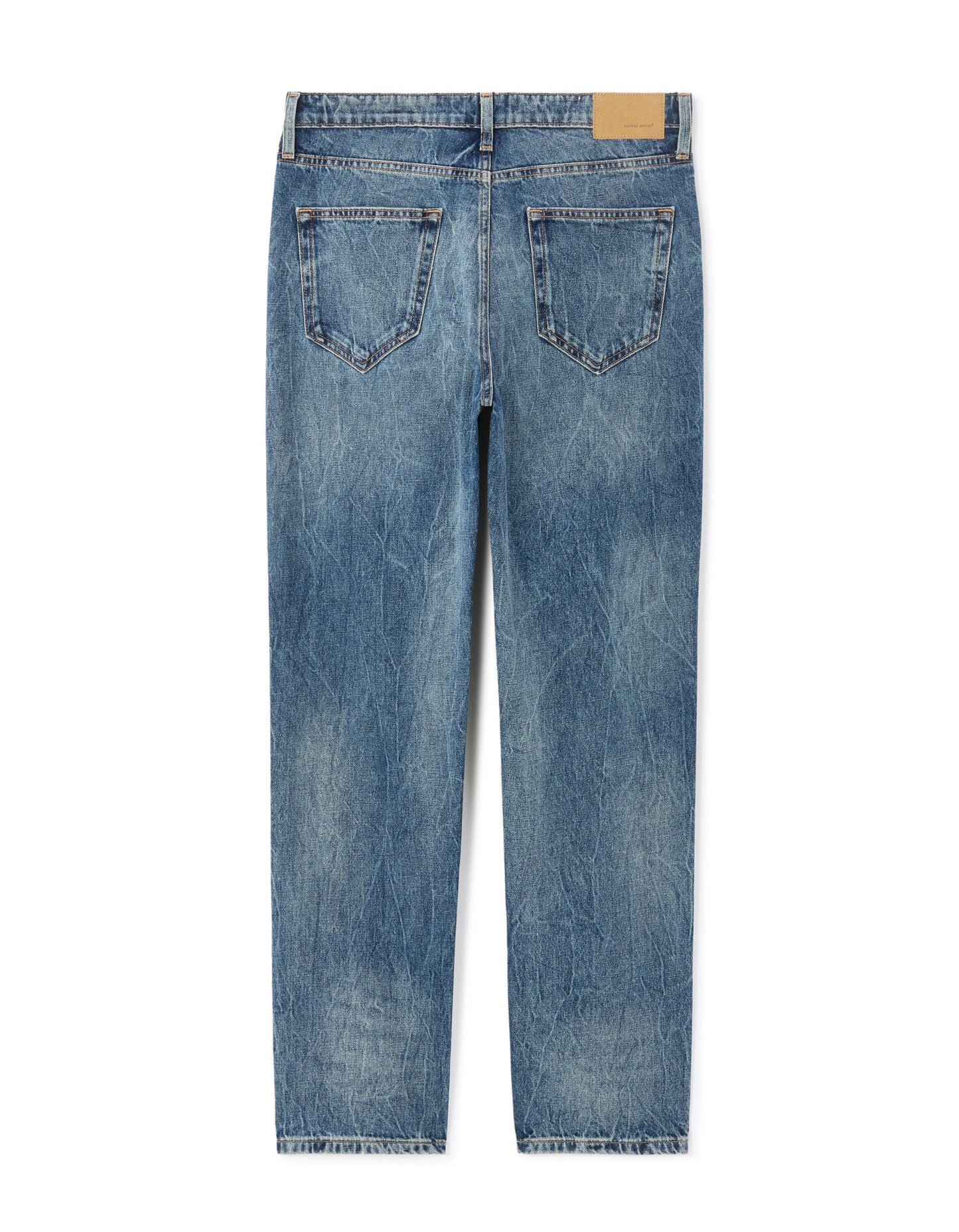 Straight Fit 100% Cotton Solid  Jeans - Blue