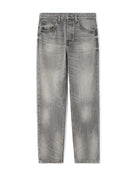 Straight Fit 100% Cotton Solid  Jeans - Grey