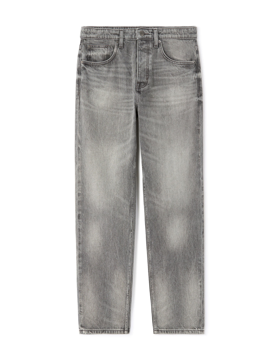 Straight Fit 100% Cotton Solid  Jeans - Grey