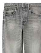 Straight Fit 100% Cotton Solid  Jeans - Grey