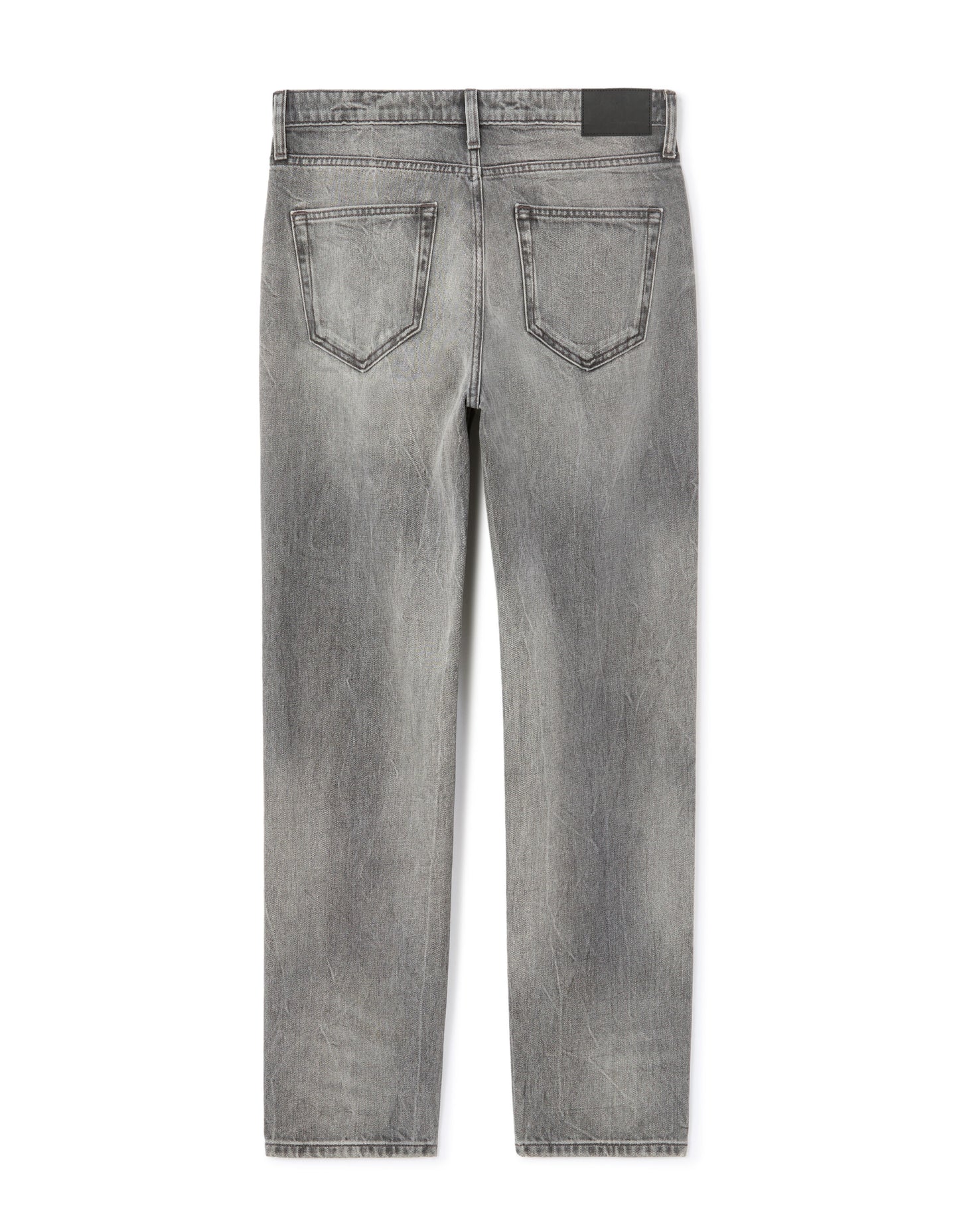 Straight Fit 100% Cotton Solid  Jeans - Grey