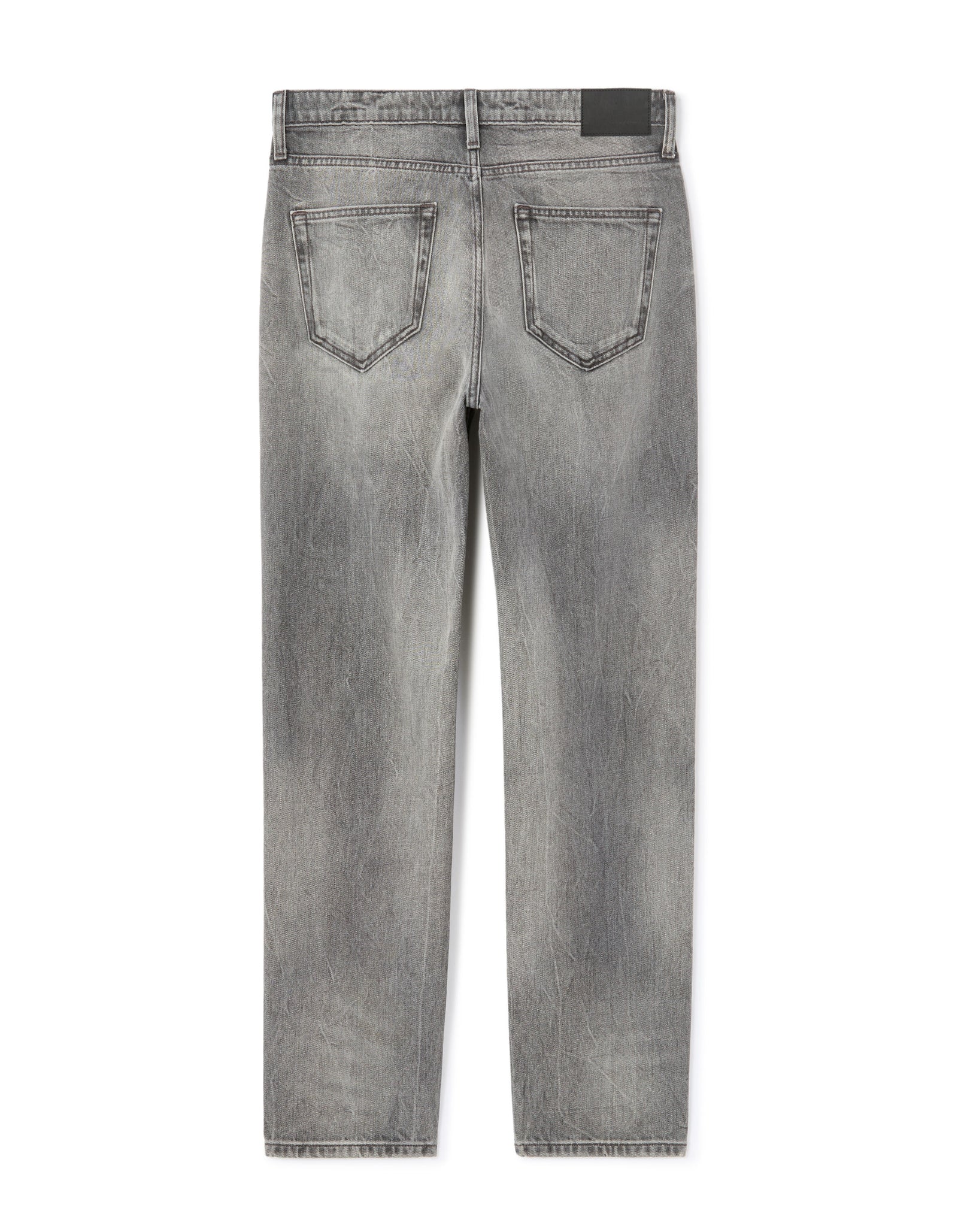 Straight Fit 100% Cotton Solid  Jeans - Grey