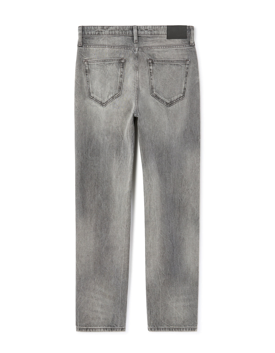 Straight Fit 100% Cotton Solid  Jeans - Grey