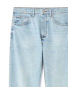 Straight Fit 100% Cotton Solid  Jeans - Blue