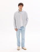 Straight Fit 100% Cotton Solid  Jeans - Blue