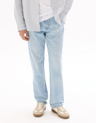 Straight Fit 100% Cotton Solid  Jeans - Blue
