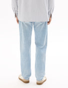 Straight Fit 100% Cotton Solid  Jeans - Blue