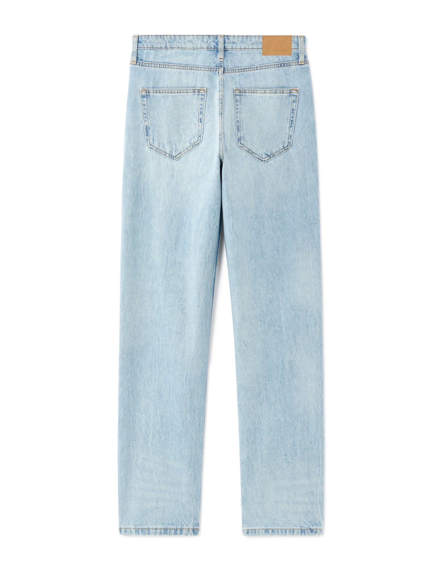 Straight Fit 100% Cotton Solid  Jeans - Blue