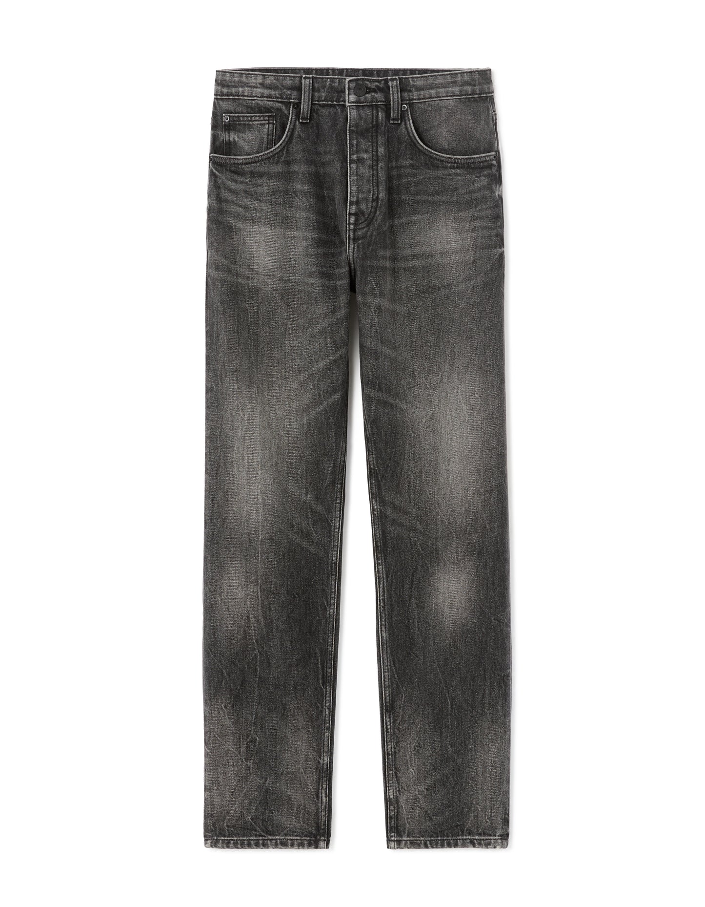 Straight Fit 100% Cotton Jeans - Black