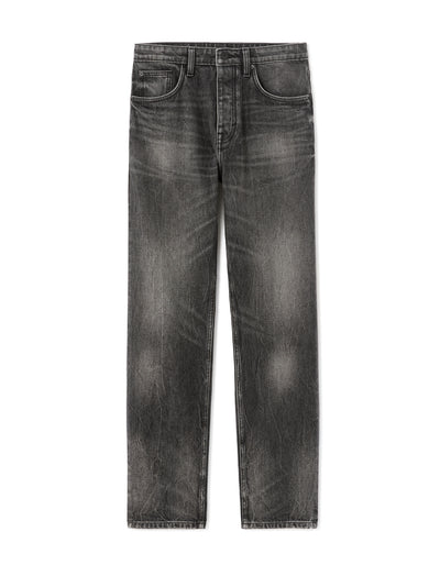 Straight Fit 100% Cotton Jeans - Black