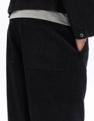 Carrot Fit 100% Cotton Solid  Jeans - Black