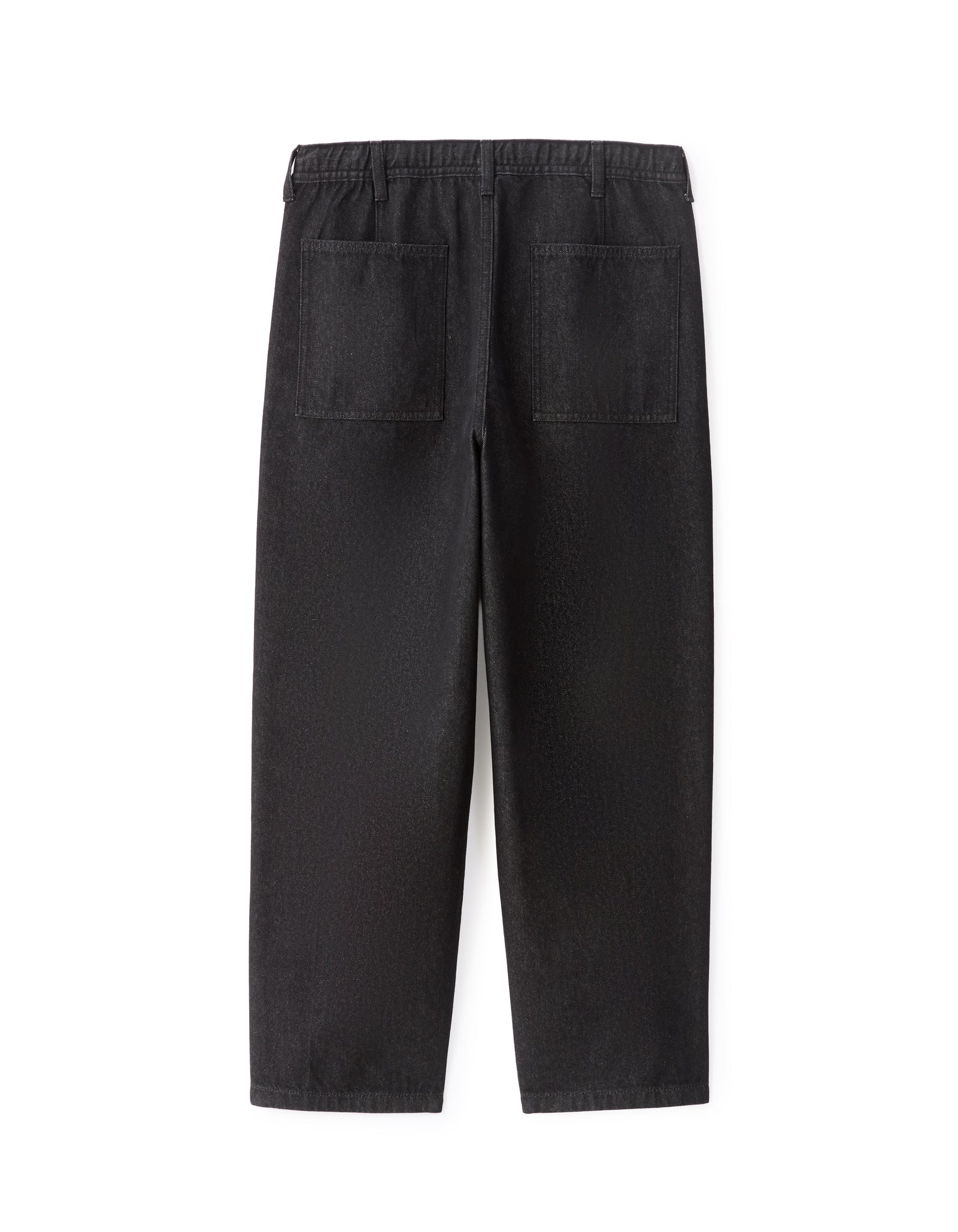 Carrot Fit 100% Cotton Solid  Jeans - Black