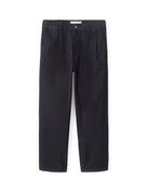 Carrot Fit 100% Cotton Solid  Jeans - Navy Blue